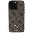 Guess Husa PU 4G Small Metal Logo MagSafe iPhone 16 Pro Max Maro
