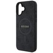 Guess Husa PU Leather 4G Colored Ring MagSafe iPhone 16 Plus Negru