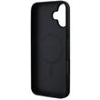 Guess Husa PU Leather 4G Colored Ring MagSafe iPhone 16 Plus Negru