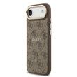 Guess Husa PU Leather 4G Gold Frame MagSafe iPhone Air Maro