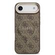 Guess Husa PU Leather 4G Gold Frame MagSafe iPhone Air Maro