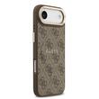 Guess Husa PU Leather 4G Gold Frame MagSafe iPhone Air Maro