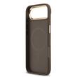 Guess Husa PU Leather 4G Gold Frame MagSafe iPhone Air Maro