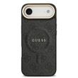 Guess Husa PU Leather 4G Gold Frame MagSafe iPhone Air Negru