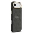 Guess Husa PU Leather 4G Gold Frame MagSafe iPhone Air Negru