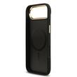Guess Husa PU Leather 4G Gold Frame MagSafe iPhone Air Negru