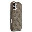 Guess Husa PU Leather 4G Gold Frame MagSafe iPhone 17 Maro