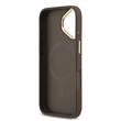 Guess Husa PU Leather 4G Gold Frame MagSafe iPhone 17 Maro