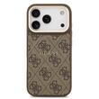Guess Husa PU Leather 4G Gold Frame MagSafe iPhone 17 Pro Max Maro