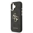 Guess Husa PU Leather 4G Metal Logo Gold Frame iPhone 17 Negru