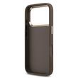 Guess Husa PU Leather 4G Metal Logo Gold Frame iPhone 17 Pro Max Maro