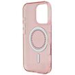 Guess Husa Rhinestones Ring MagSafe iPhone 16 Pro Roz