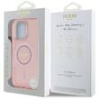 Guess Husa Rhinestones Ring MagSafe iPhone 16 Pro Roz