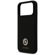 Guess Husa Silicone Logo Strass 4G MagSafe iPhone 17 Pro Max Negru