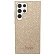 Guess Husa TPU Glitter Flakes Metal Logo Samsung Galaxy S24 Ultra Auriu
