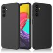 Lemontti Husa Silicon Soft Slim Samsung Galaxy A14 5G, material mat si fin, captusit cu microfibra, Negru