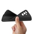 Lemontti Husa Silicon Soft Slim Samsung Galaxy A34 5G, material mat si fin, captusit cu microfibra, Negru