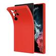 Lemontti Husa Silicon Soft Slim Samsung Galaxy S23 Ultra, material mat si fin, captusit cu microfibra, Rosu