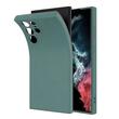 Lemontti Husa Silicon Soft Slim Samsung Galaxy S23 Ultra, material mat si fin, captusit cu microfibra, Verde
