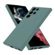 Lemontti Husa Silicon Soft Slim Samsung Galaxy S23 Ultra, material mat si fin, captusit cu microfibra, Verde