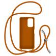 Lemontti Husa Silicon cu Snur Samsung Galaxy A23 5G Portocaliu (protectie 360°, material fin, captusit cu microfibra)