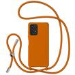 Lemontti Husa Silicon cu Snur Samsung Galaxy A33 5G Portocaliu (protectie 360°, material fin, captusit cu microfibra)