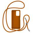 Lemontti Husa Silicon cu Snur Samsung Galaxy A53 5G Portocaliu (protectie 360°, material fin, captusit cu microfibra)