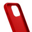 Lemontti Husa Silicon cu Snur iPhone 13 Pro Rosu (protectie 360°, material fin, captusit cu microfibra)