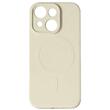 Lemontti Husa Silicon iPhone 15 MagSafe Crem