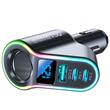 Joyroom Incarcator Auto USB, 2xType-C, afisaj digital, lumini RGB, 150 W, Negru