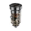 Lemontti Incarcator Auto Fast Charge 45W 2 porturi PD Type-C 45W + USB-A QC 3.0 Transparent / Negru