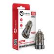 Lemontti Incarcator Auto Fast Charge 45W 2 porturi PD Type-C 45W + USB-A QC 3.0 Transparent / Negru