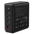 Mako Incarcator Retea Quick Charge 100W GaN2, 3x Type-C, 1x USB-A EU, Black