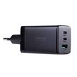Joyroom Set Incarcator Retea Fast Charging 65 W,  2x USB C si  1x USB , cablu Type-C la Type-C  100 W, 1 m, Negru