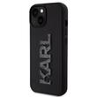 Karl Lagerfeld Husa 3D Rubber Glitter Logo Karl iPhone 15 Negru