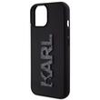 Karl Lagerfeld Husa 3D Rubber Glitter Logo Karl iPhone 15 Negru