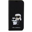 Karl Lagerfeld Husa Book PU Saffiano Karl & Choupette iPhone 15 Negru