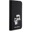 Karl Lagerfeld Husa Book PU Saffiano Karl & Choupette iPhone 15 Pro Negru