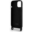 Karl Lagerfeld Husa Liquid Silicone Crossbody Ikonik iPhone 15 Negru