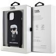 Karl Lagerfeld Husa Liquid Silicone Crossbody Ikonik iPhone 15 Negru
