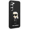 Karl Lagerfeld Husa Liquid Silicone Ikonik Samsung Galaxy S23 Plus Negru