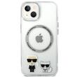 Karl Lagerfeld Husa MagSafe Karl & Choupette iPhone 14 Plus Transparent
