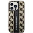Karl Lagerfeld Husa Monogram Vertical Stripe iPhone 14 Pro Max Negru