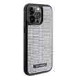 Karl Lagerfeld Husa Rhinestone Plate Metal Logo iPhone 15 Pro Argintiu