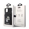 Karl Lagerfeld Husa Saffiano Card Slot Stand Karl&Choupette iPhone 15 Negru