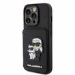 Karl Lagerfeld Husa Saffiano Card Slot Stand Karl&Choupette iPhone 15 Pro Negru