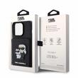 Karl Lagerfeld Husa Saffiano Card Slot Stand Karl&Choupette iPhone 15 Pro Negru