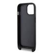 Karl Lagerfeld Husa Saffiano Crossbody Metal Ikonik iPhone 15 Plus Negru