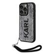 Karl Lagerfeld Husa Sequins Reversible iPhone 15 Pro Negru / Argintiu