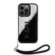 Karl Lagerfeld Husa Sequins Reversible iPhone 15 Pro Negru / Argintiu